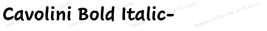 Cavolini Bold Italic字体转换